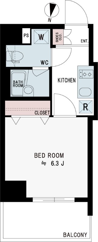 Verona信濃町Lusso 202の間取り図