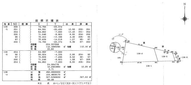 １８０－２を除く測量図