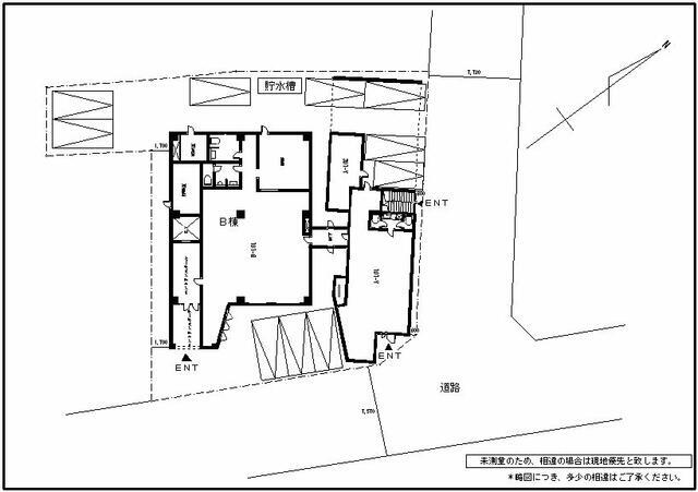 配置＋１階（Ａ棟＋Ｂ棟）間取図