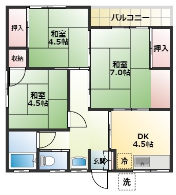 南向き　明るく広々としています