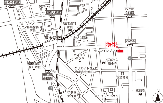 アーバンハイツ海老名Ｂ棟 案内図