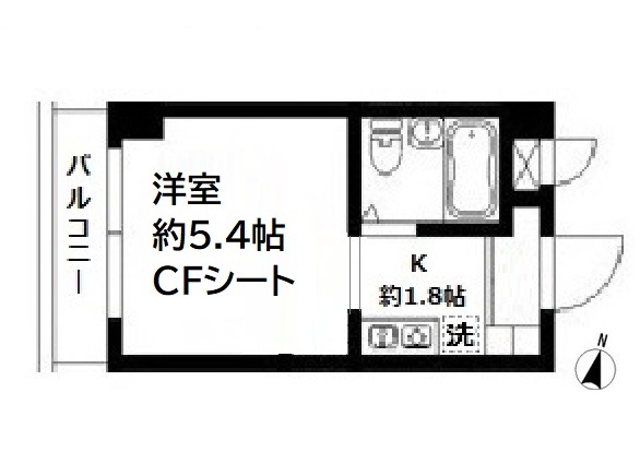 カレッジハイツ稲毛３１１号室 間取