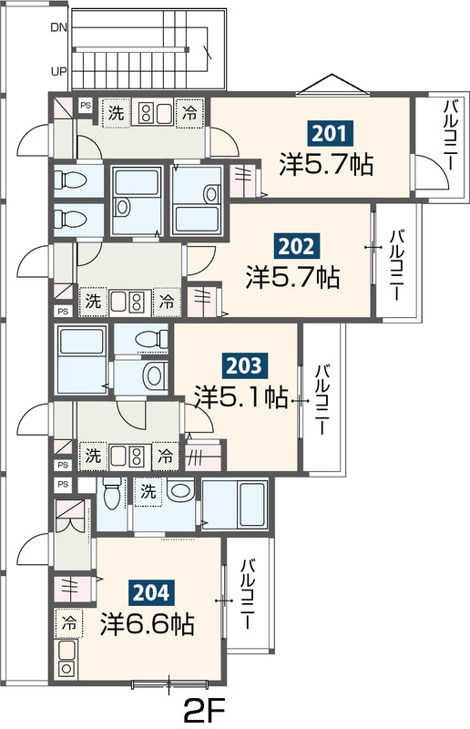MELDIA保土ヶ谷Ⅱ203号室 間取