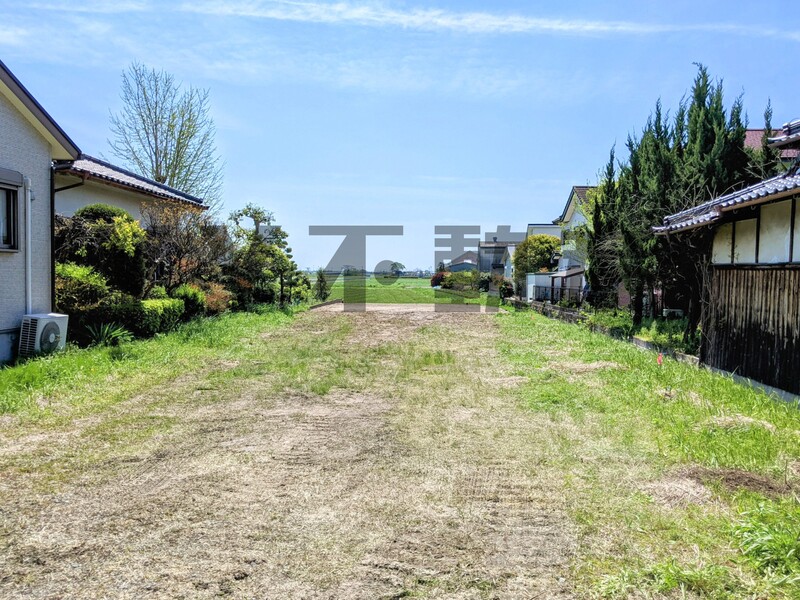 北側から南を見通した様子。南北に広がる土地です。