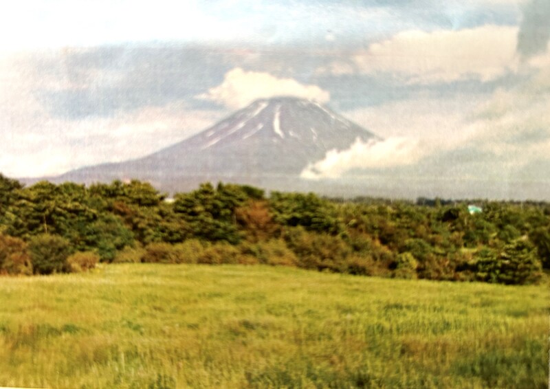 土地から眺望できる富士山です