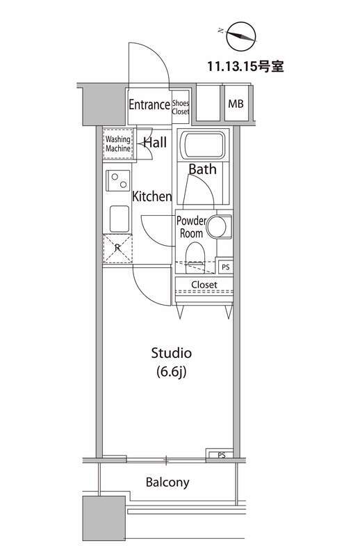 ファーストリアルタワー新宿 1111の間取り図