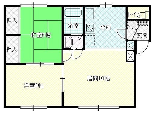 ２ＬＤＫの間取り図