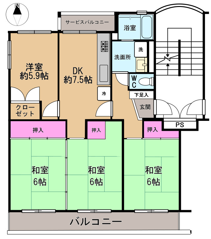 角部屋！最上階！見晴らし◎