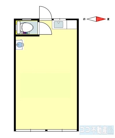 反転タイプの間取り図です