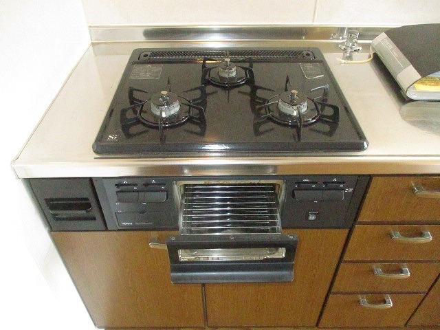 グリル付きガスコンロ