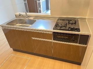 ２口ガスコンロ、対面式キッチン※建築中の為、イメージです。