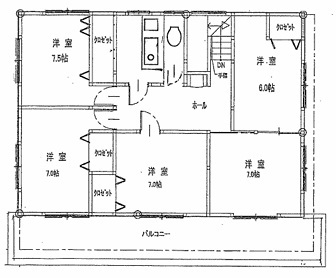 ２階の間取り図です。