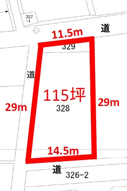 土地寸法、道路状況