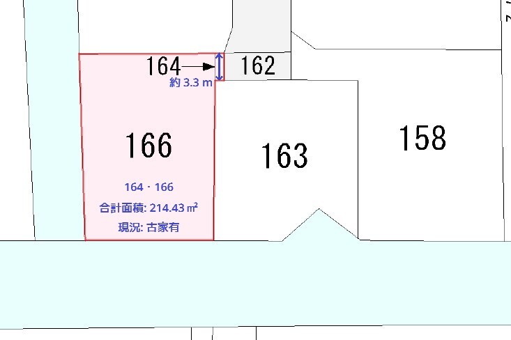 敷地面積約６４．８７坪！大通りから一本入った通りの住宅街で、小学校にも近い立地です。