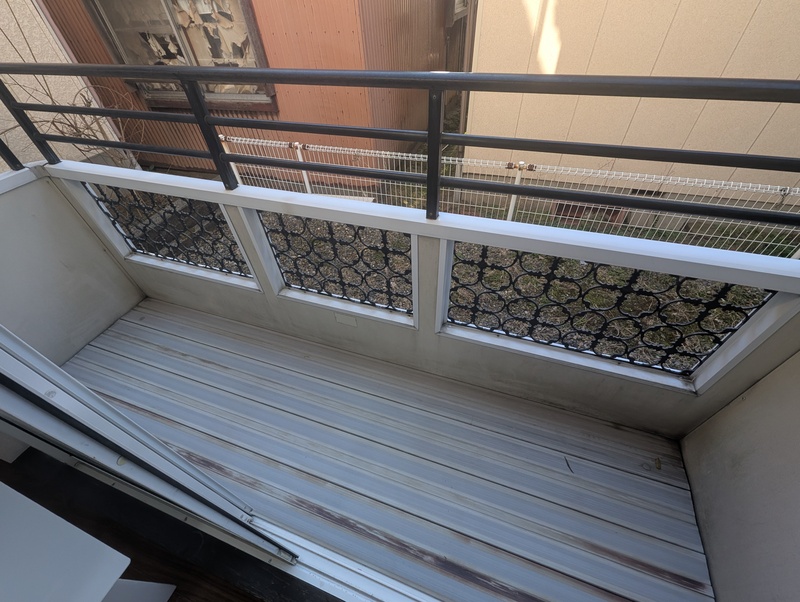 南西向きのベランダです。