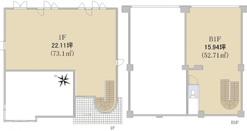 １階(接道あり)・地階(接道あり)