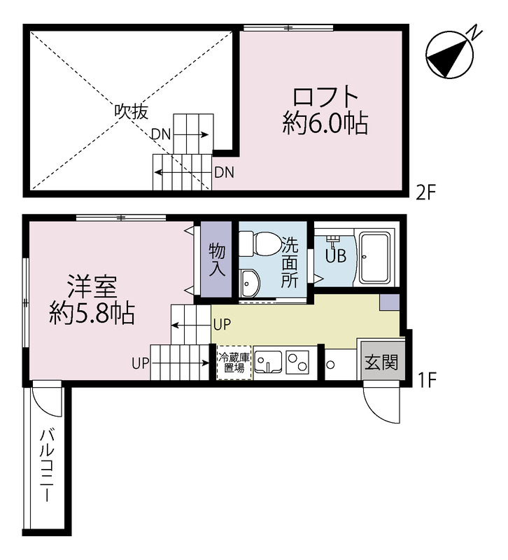 広々約6.0帖のロフト付き！収納付きのお部屋です♪