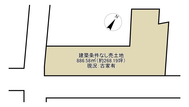 ※現況と地形図に相違がある場合は現況を優先します