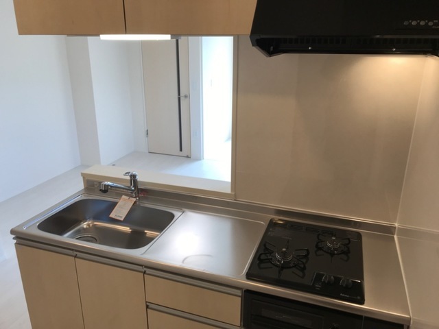 対面式キッチン、２口ガスコンロ付き