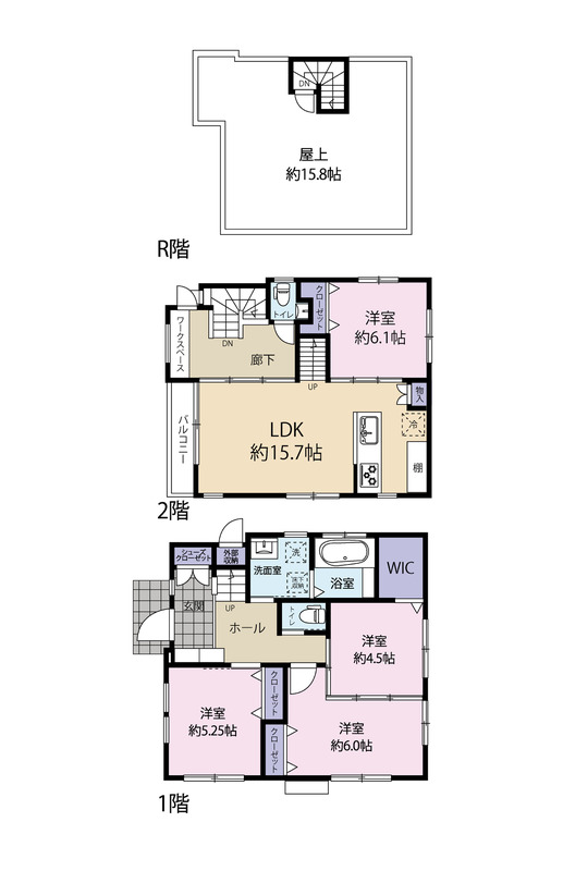 ファミリーに人気の4LDK☆2階リビングで、陽当たり・風通し良好です！ 