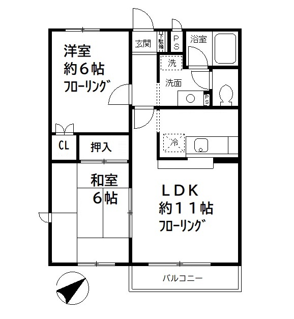 ヴィラ・デラエステ１０２号室 間取