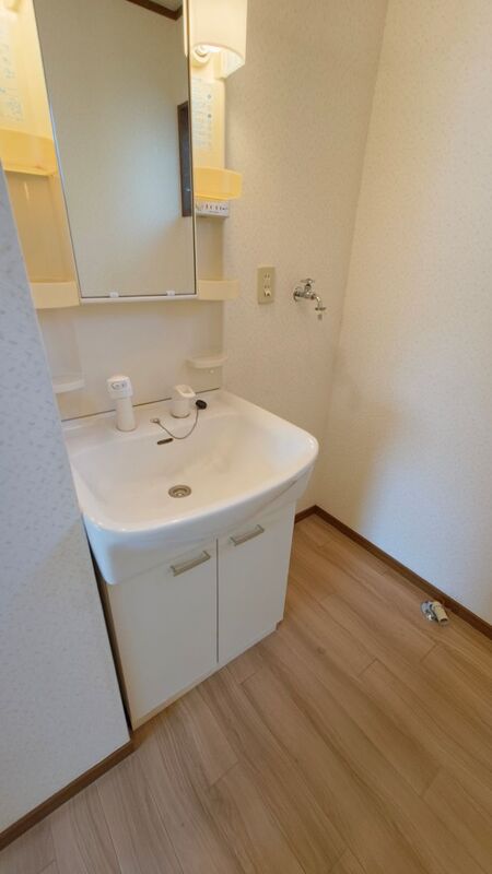 洗面所に独立洗面台あります