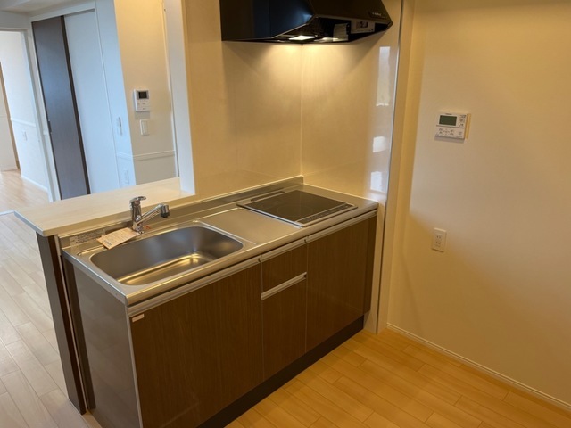 対面式システムキッチン、IHクッキングヒーター付き