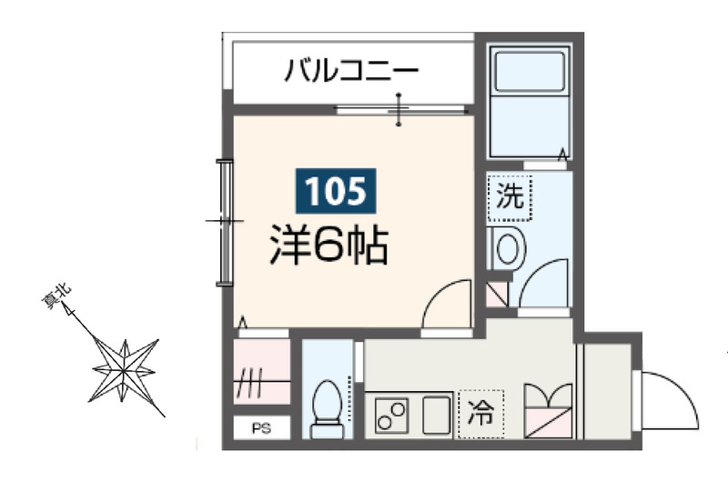 MELDIA西浦和Ⅲ105号室 間取