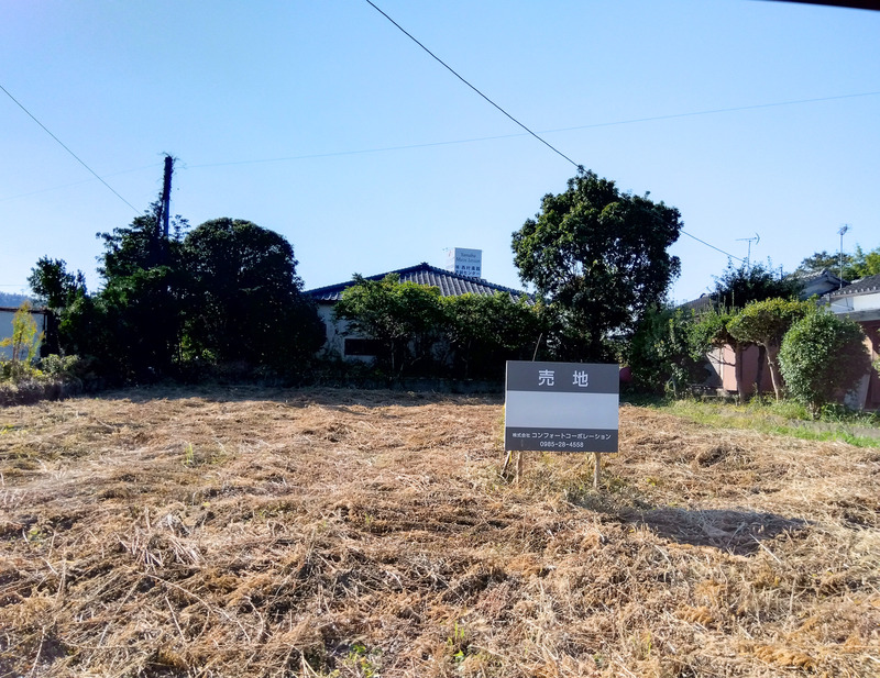 東側から見た土地