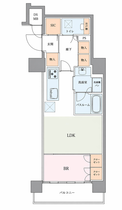 オープンレジデンシア高田馬場 1102 間取り図（募集元提供）