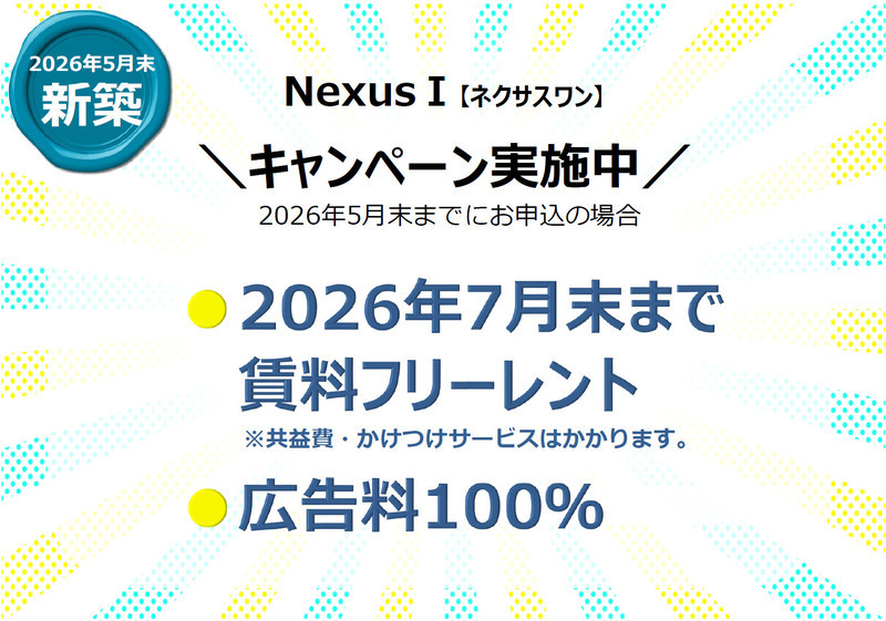 Nexus Ⅰ103号室 キャンペーン