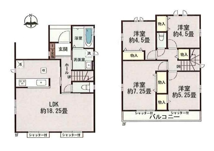 B号棟間取　4LDK
