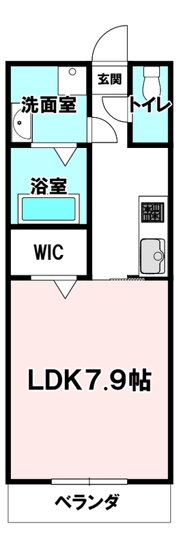 7.9帖の広々とした洋室
