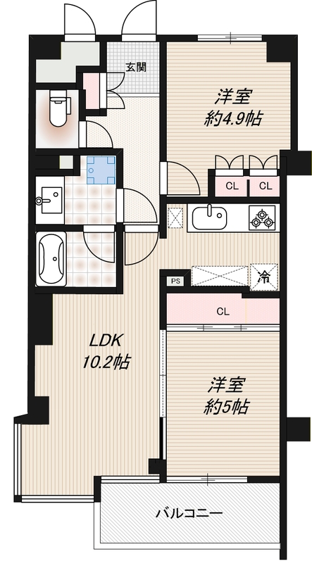 インプルーブ西早稲田 315 間取り図(募集元提供)