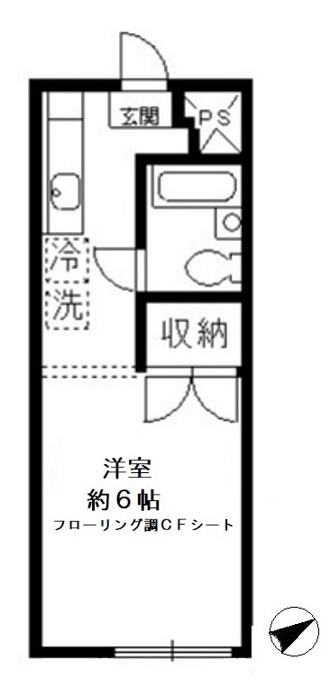 ハス　ニューハウンＡ棟１０４号室 間取
