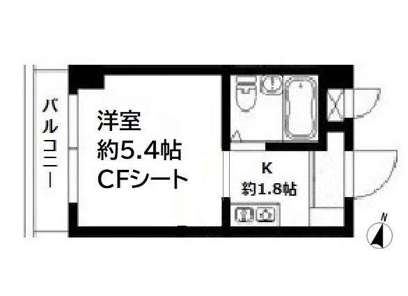 カレッジハイツ稲毛３０９号室 間取