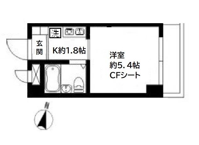 カレッジハイツ稲毛２０５号室 間取