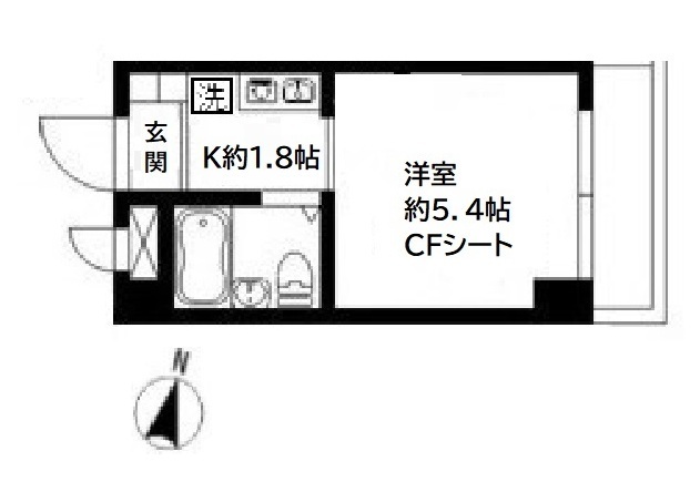 カレッジハイツ稲毛３０７号室 間取
