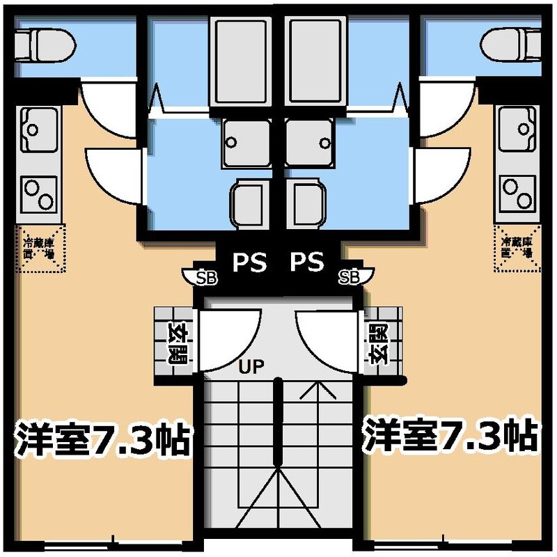 KI-FLAT 山吹町 201 間取り図(募集元提供)