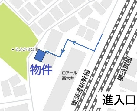 東京都品川区西品川2丁目17-21戸建 現地案内図
