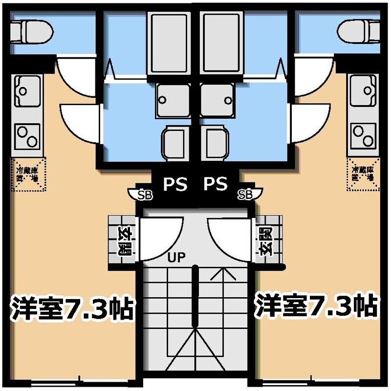 KI-FLAT 山吹町 202 間取り図(募集元提供)