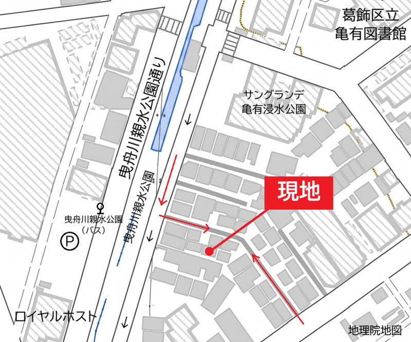 東京都葛飾区亀有1-15-8戸建 現地案内図