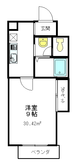 アルカサル御苑 801 間取り図(募集元提供)