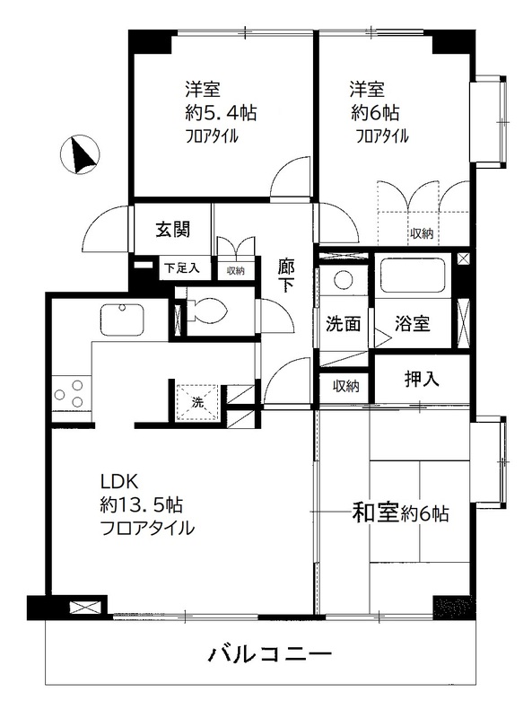グロースメゾン海神Ａ３０１号室 間取