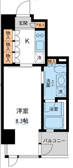 レジデンス白金パークフロント 0401の間取り図