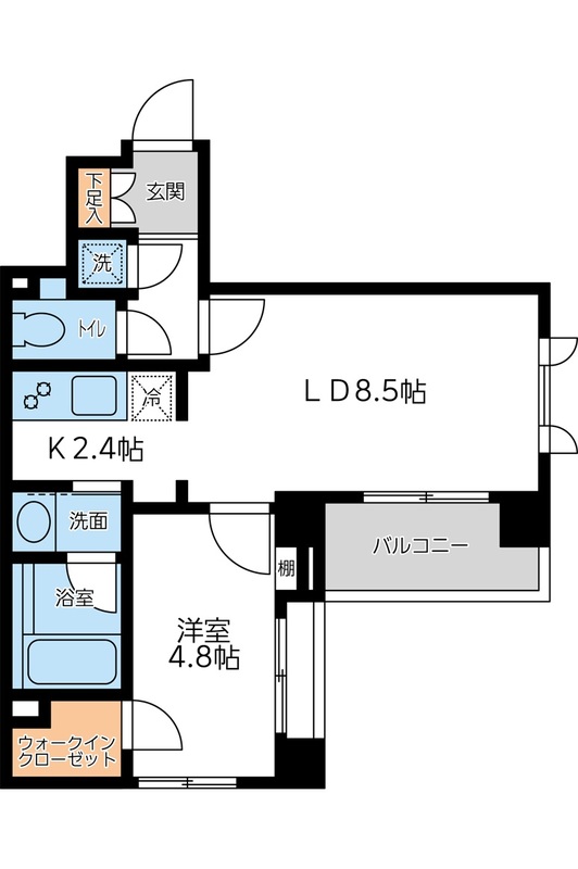 ＣＩＴＹ ＳＰＩＲＥ 若松町 0401の間取り図