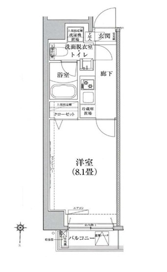ルフレ新宿ノース 601の間取り図