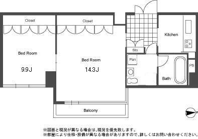 グランカーサ南青山 0302の間取り図