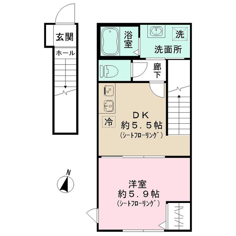 アイランド　ヴィレッジ八千代２０２号室 間取