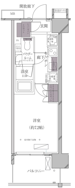 Ａ－ｓｔａｎｄａｒｄ芝浦 0408の間取り図